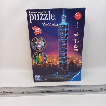 3D puzzle night edition Taipei 101, 213ks  a ďalšie…