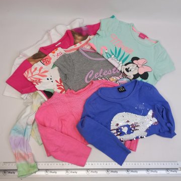 Oblečení - dívčí letní trika, vel. 104-110, 8ks